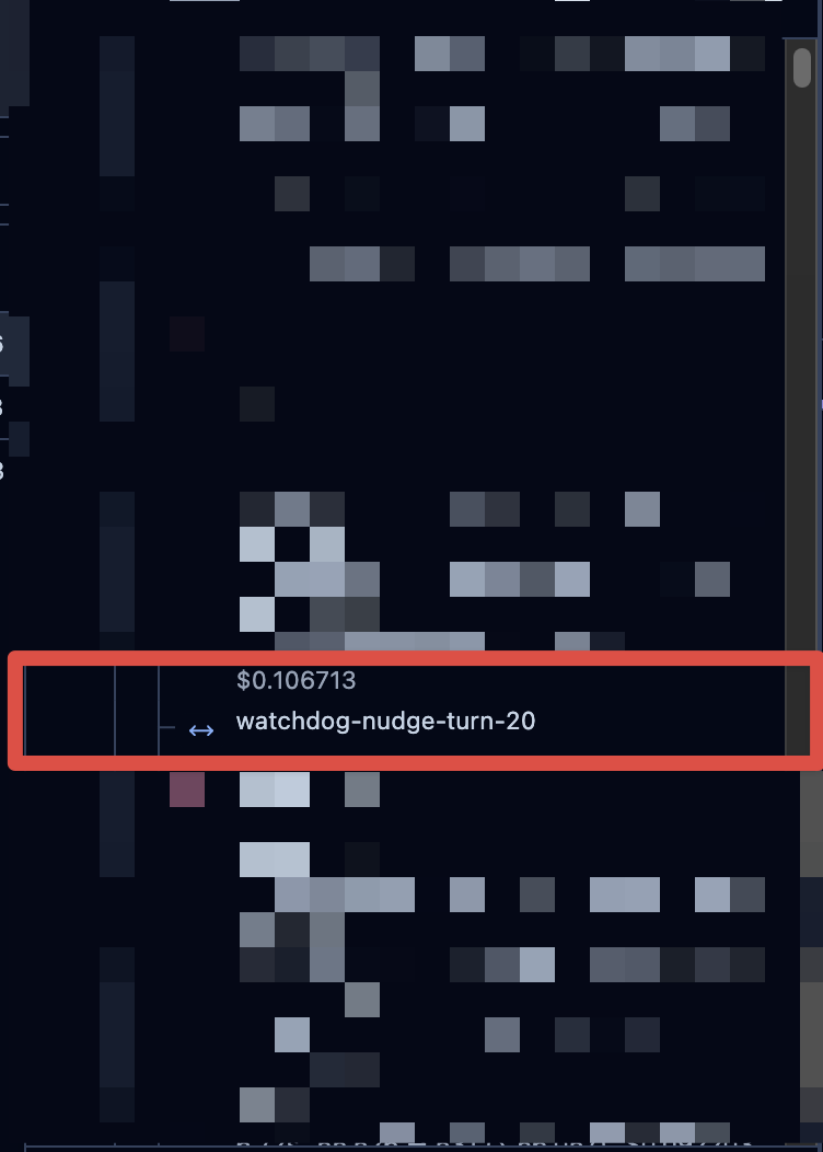 A watchdog correction in a Langfuse trace